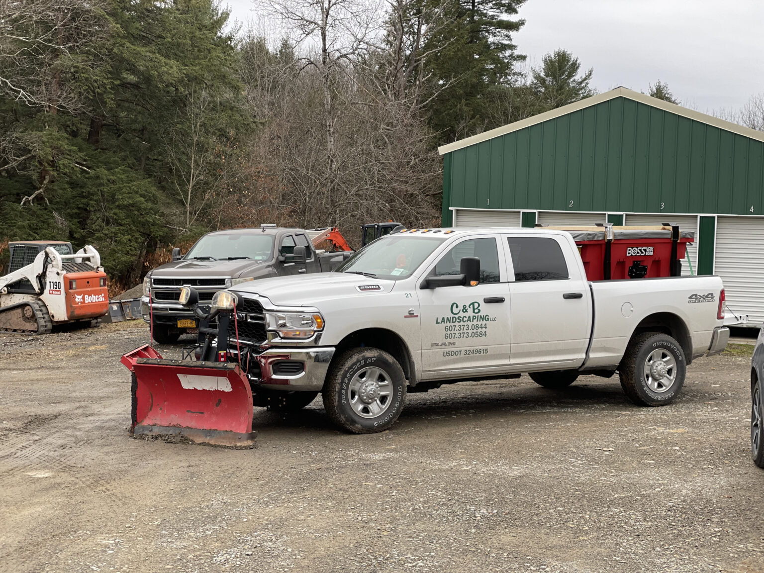 snow plowing truck